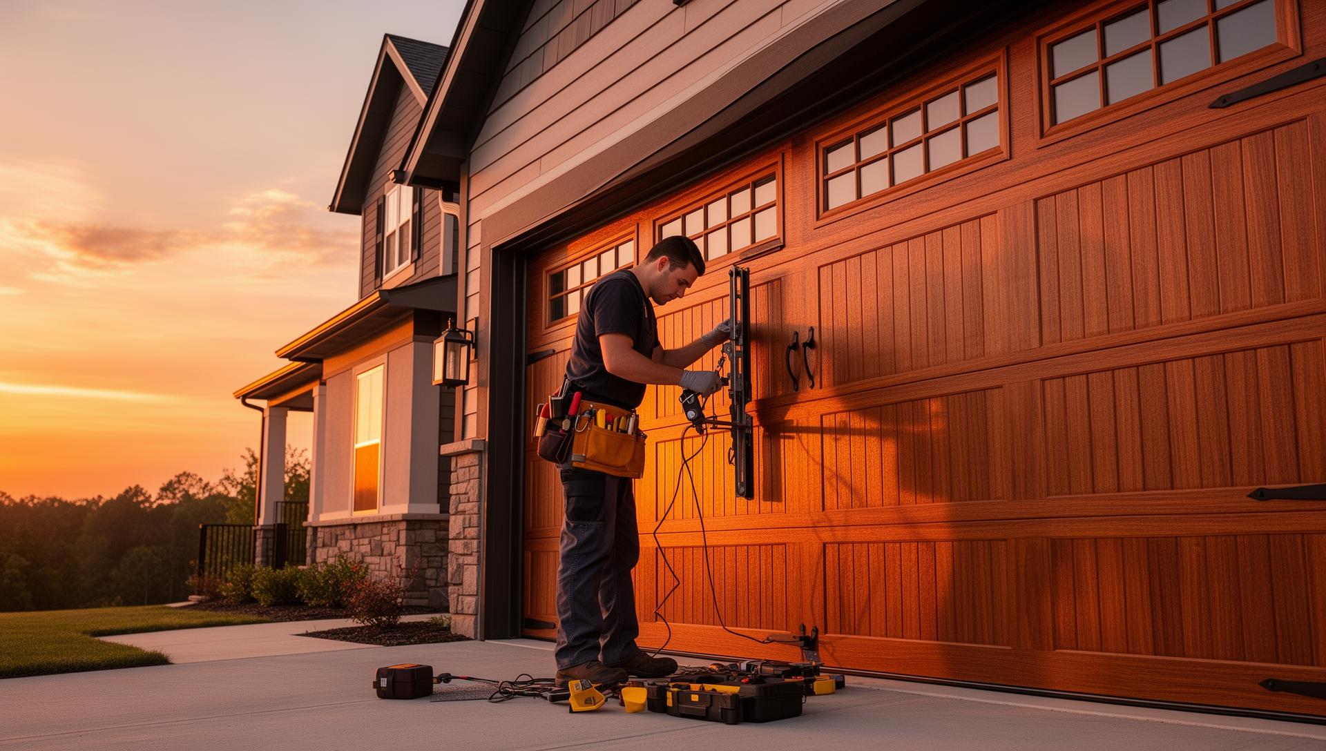 Professional carriage-style garage door installation in Dover, NH